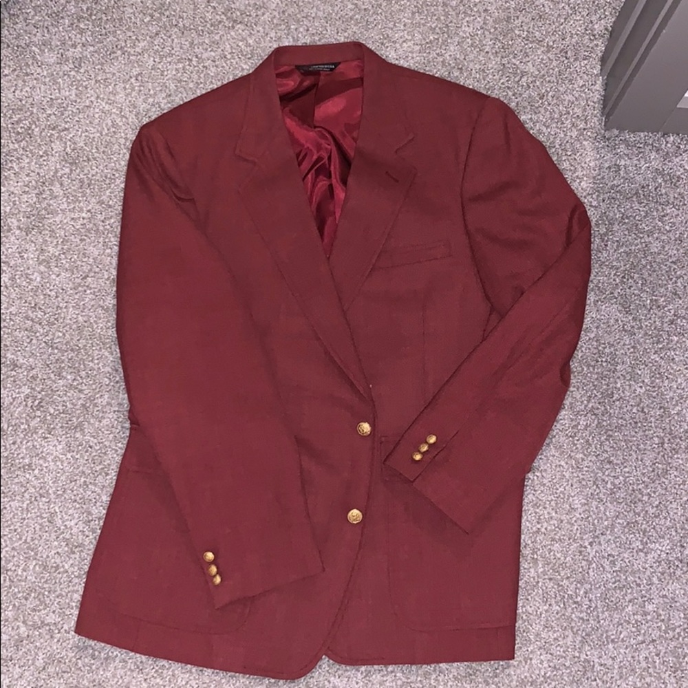 Hardwick Classic Fit Traveler Burgundy Blazer